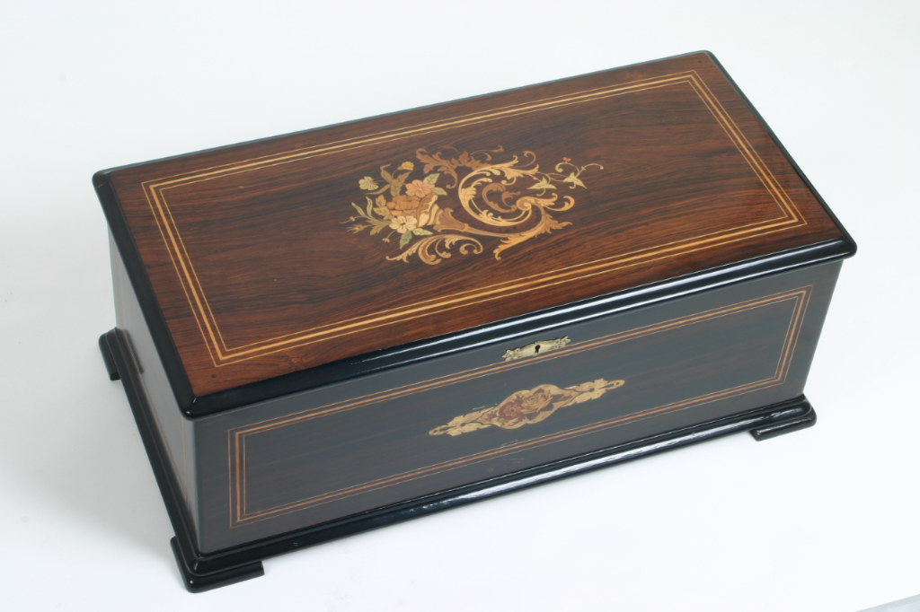 Music Box Harmonie Zither, 8 melodies, Karrer, Teufenthal around 1890