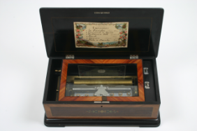 Music Box Expression open, 6 melodies, Ami Rivenc, Geneva around 1893