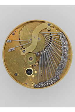 Taschenuhr mit Musikwerk, Innenansicht