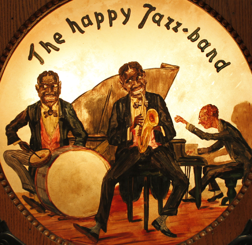 „The Happy Jazz-Band“: Detailaufnahme des Bildes