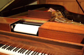 Welte-Mignon Steinway grand piano: detail