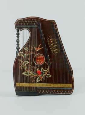 Bereich Hausmusik: Violin-Gitarre-Duettzither, Josef Fischer, Brunndöbra, um 1930