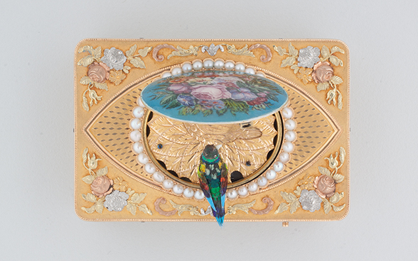 Jewellery box with bird automaton