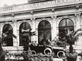 Ankunft von Max Reger bei der Firma Welte in Freiburg i. Br.