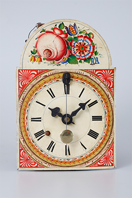 Horloge mécanique en bois avec carillon en verre