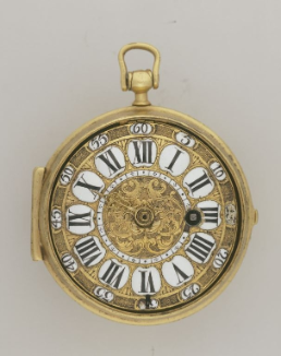 Orologio da tasca in oro (oignon), primo Settecento
