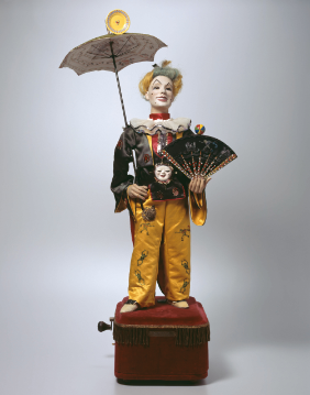 Figurenautomat Clown mit Schirm. Vichy, Paris/F 1878.