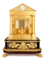 Il tempio automatico di Seewen con carillon, uccelli automatici, pianista e orologio (realizzato da F. Rochat, Ginevra, attorno al 1825; altezza 72 cm)